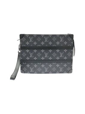 Louis Vuitton Monogram Eclipse Trunk Pochette Bag Black